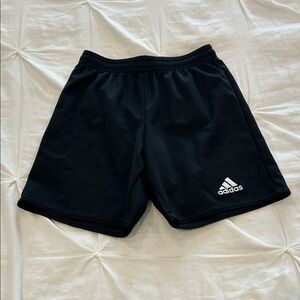 Adidas Aeroready Kids Athletic Black Drawstring Elastic Waist Soccer Shorts S